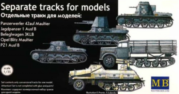Master Box 3505 Separate Traks for Pz.1, Maultier, Panzerwerfer, Jagdpanzer  1/35