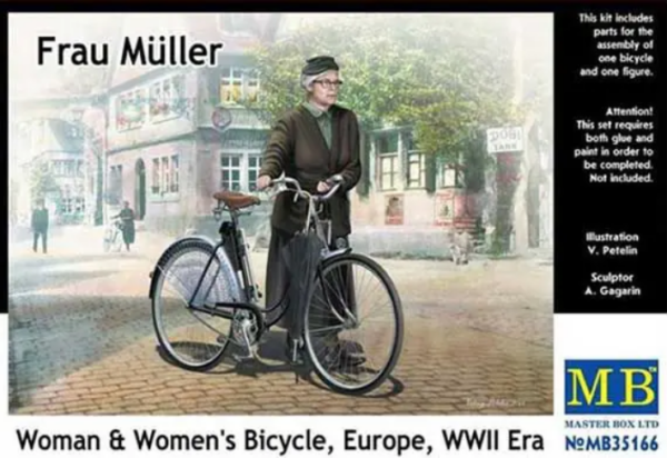 Master Box 35166 Frau Müller, Oma mit Fahrrad, Bicycle 1/35