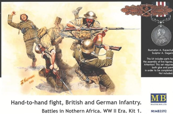 Master Box 3592 Hand to hand fight, British and German infantry Kit1,  1/35