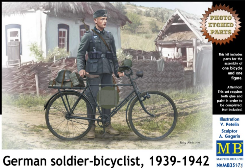 Master Box 35171 German Soldier Bicyclist, Fahrrad 1/35
