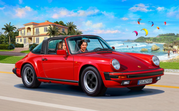 Revell 07689 Porsche 911 Carrera 3,2 Targa G-Model 1/24 Geschenk Set