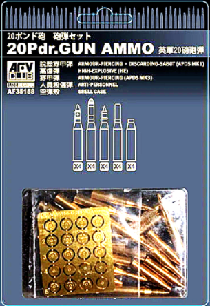 Afv Club 35158 20 Pdr. Gun Ammo 1/35 Ätzteile