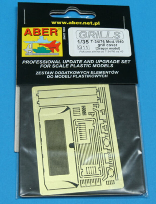 Aber G11 T-34/76 Mod.1940 Grills 1/35 Ätzteile T34