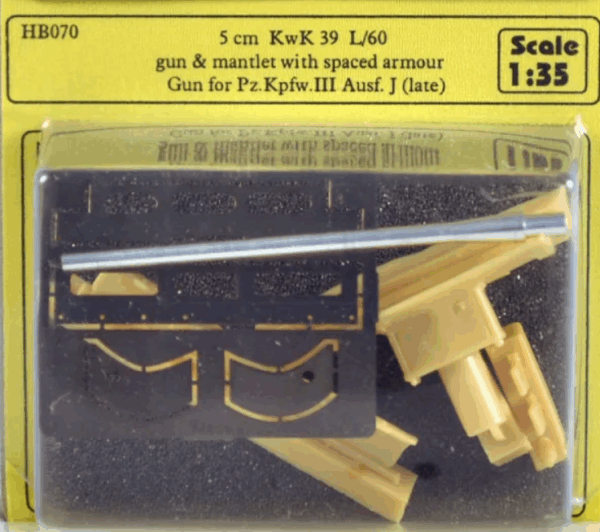 CMK hb070 Metall Rohr für Pz.Kpfw.III Ausf. J late 5cm Kwk 39 L/60 1/35 Gun