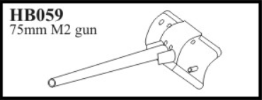CMK hb059 Metall Rohr Sherman 75mm M2 gun M4 1/35 Resin