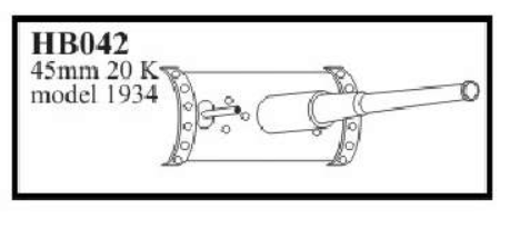 CMK hb042 Metall Rohr für T-50 model 1934 45mm 20K Gun 1/35 T50
