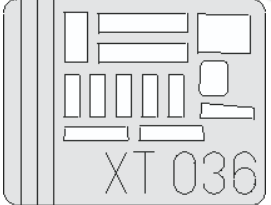 Eduard xt036 Leopard 2A5 periscopes masks 1/35 Mask