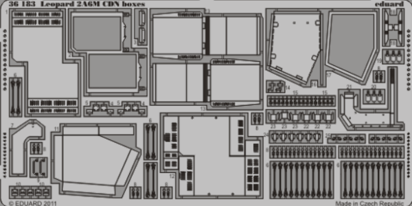 Eduard 36183 Leopard 2A6 CDN boxes 1/35 Ätzteile