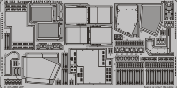 Eduard 36183 Leopard 2A6 CDN boxes 1/35 Ätzteile