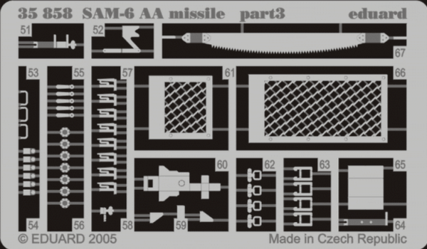 Eduard 35858 SAM-6 AA missile 1/35 Ätzteile