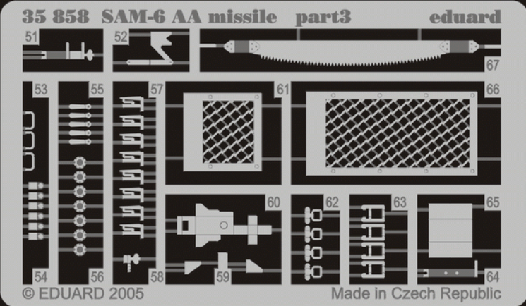 Eduard 35858 SAM-6 AA missile 1/35 Ätzteile
