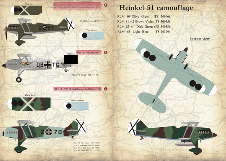 Print Scale 72012 Heinkel He-51 Decal Abziehbilder 1/72 – Bild 3