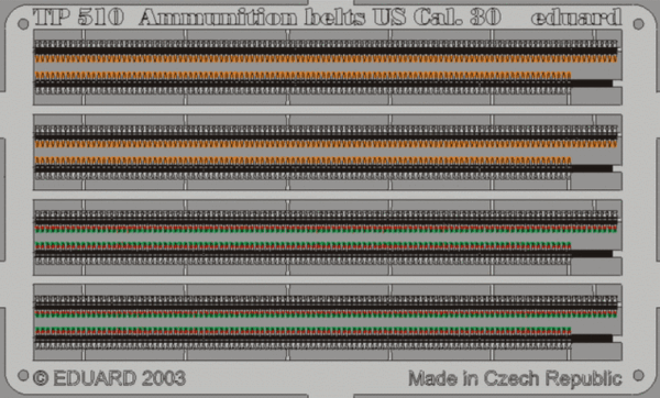 Eduard tp510 Ammunition Belts US Cal.0.30 1/35 Ätzteile