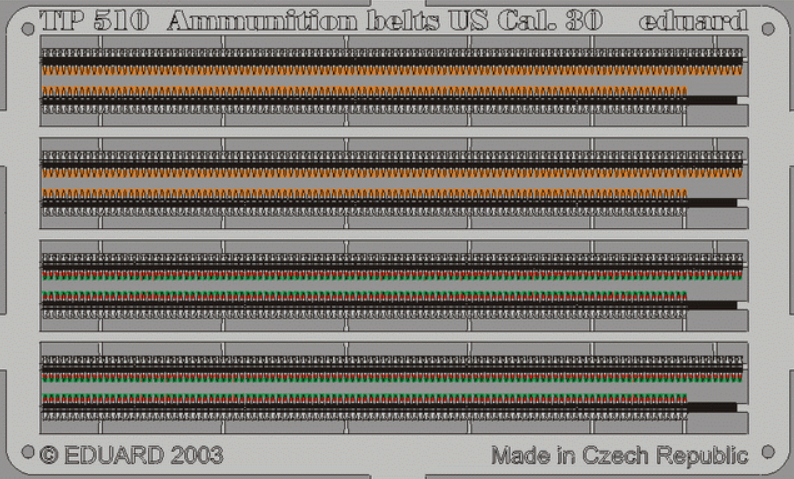 Eduard tp510 Ammunition Belts US Cal.0.30 1/35 Ätzteile