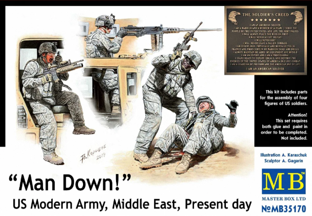 Master Box US Modern Army Present Day 1/35 Man Down