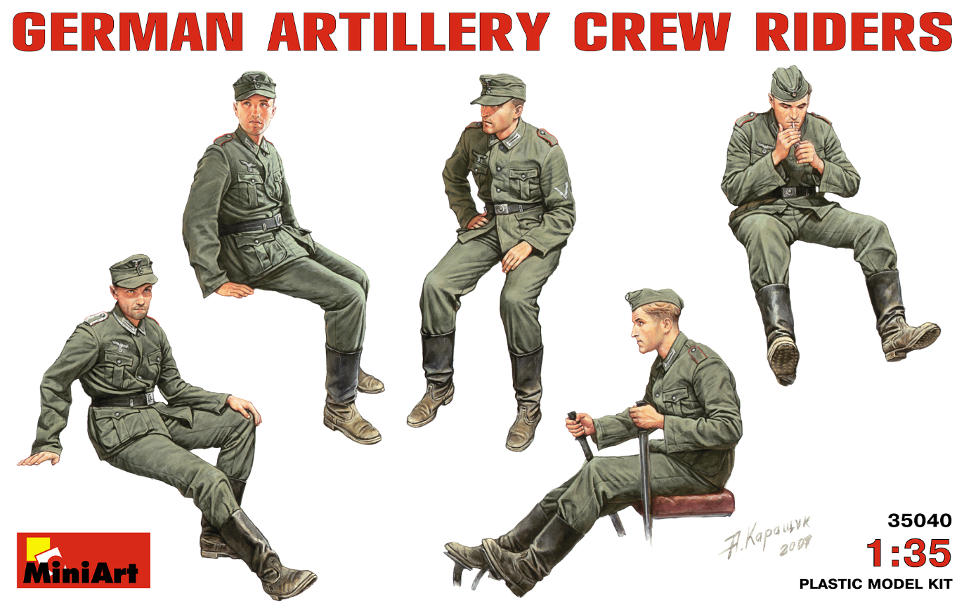 Miniart 35040 German Artillery Crew Riders 1/35