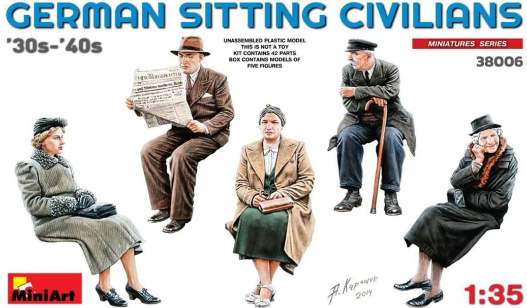 Miniart 38006 German Sitting civilians 1/35
