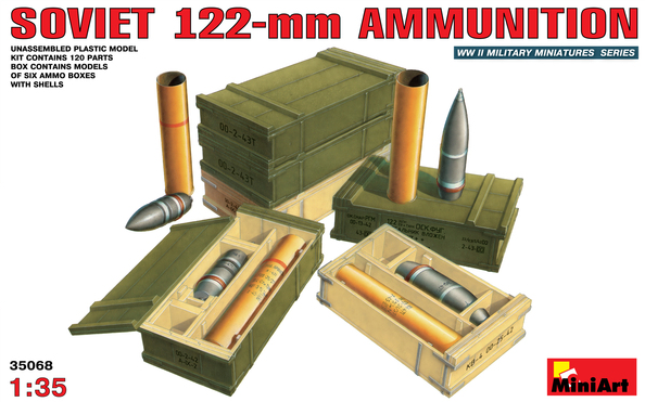 Miniart 35068 Soviet 122mm Ammunition 1/35