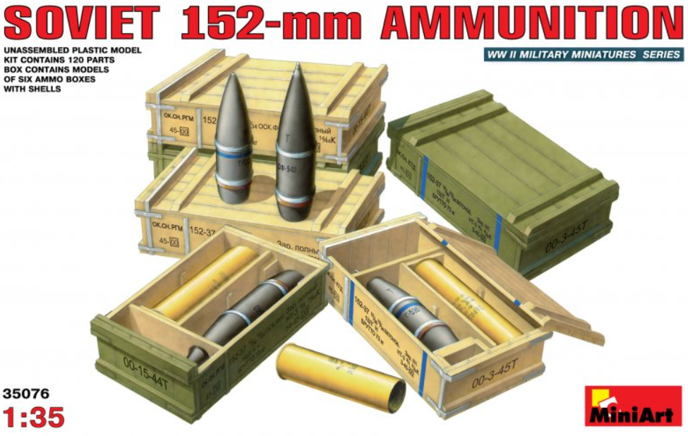 Miniart 35076 Soviet 152mm Ammunition 1/35