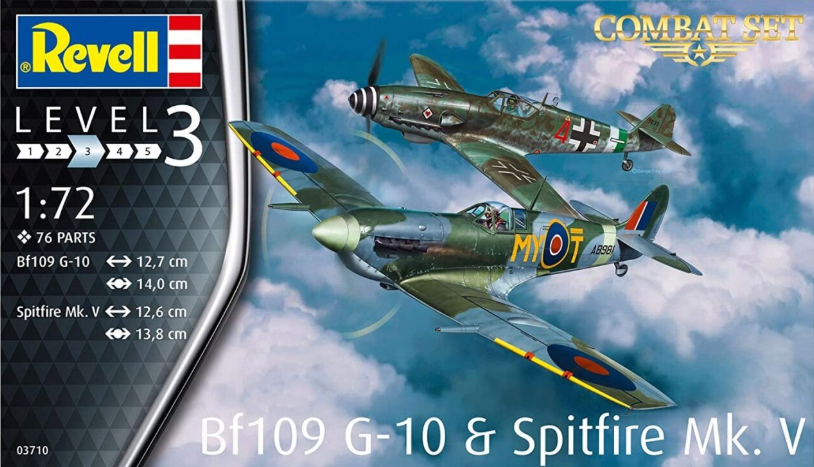 Revell 03710 Bf109 G10 & Spitfire Mk.V 1/72 Dual Combo