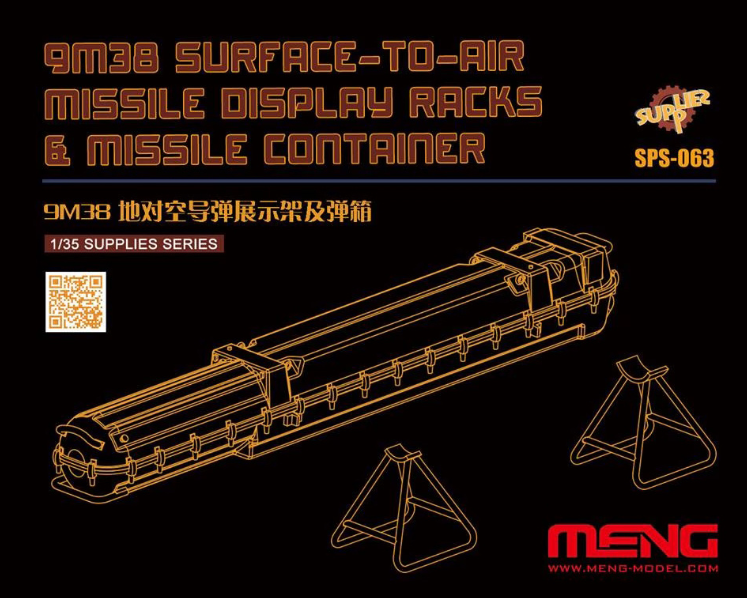 Meng Models sps-063 Russian 9M38 Surface-To-Air Missile Display Racks Container 1/35