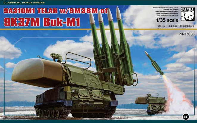 Panda PH35033 9A310M1 Telar w/9M38M of 9K37M Buk-M1 1/35